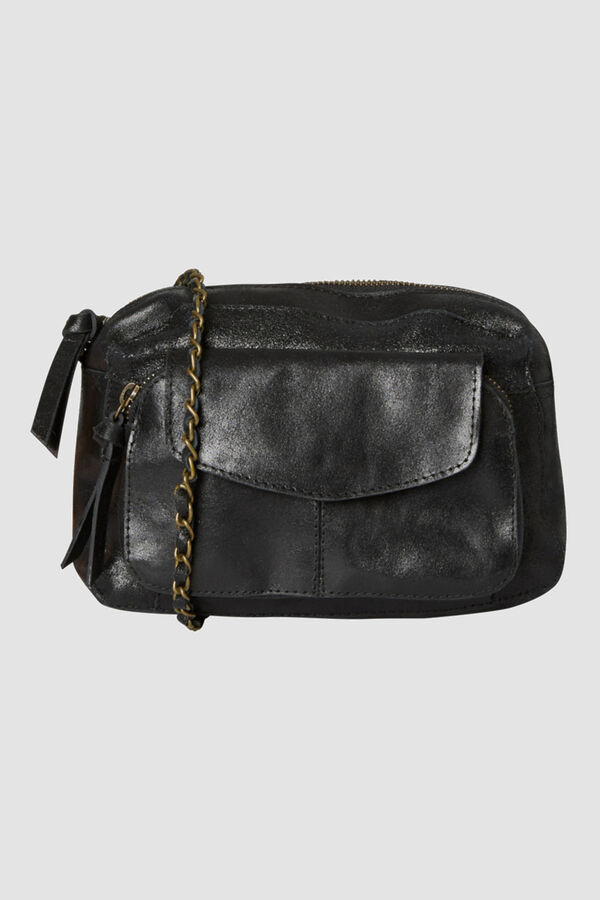 Springfield 100% leather shoulder bag crna