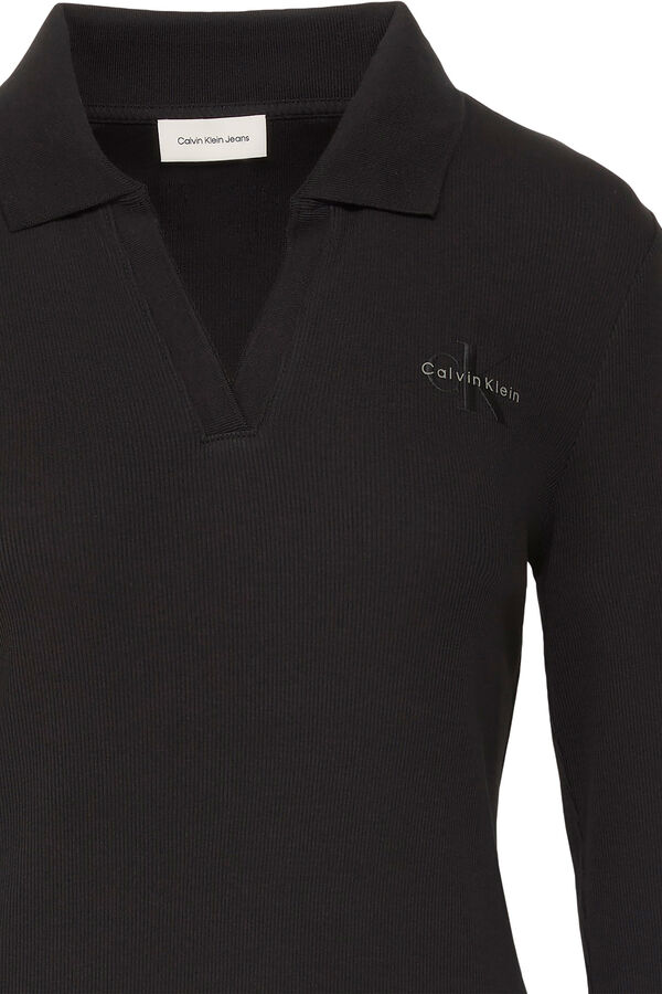 CK Jeans Vestido estilo polo negro
