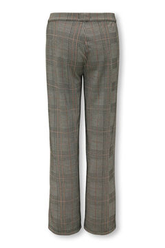 Only Girls Cal&ccedil;as de xadrez com corte largo