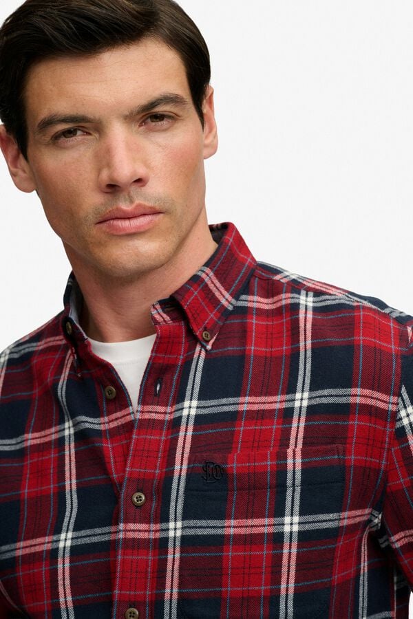 Superdry Plaid long sleeve shirt blue