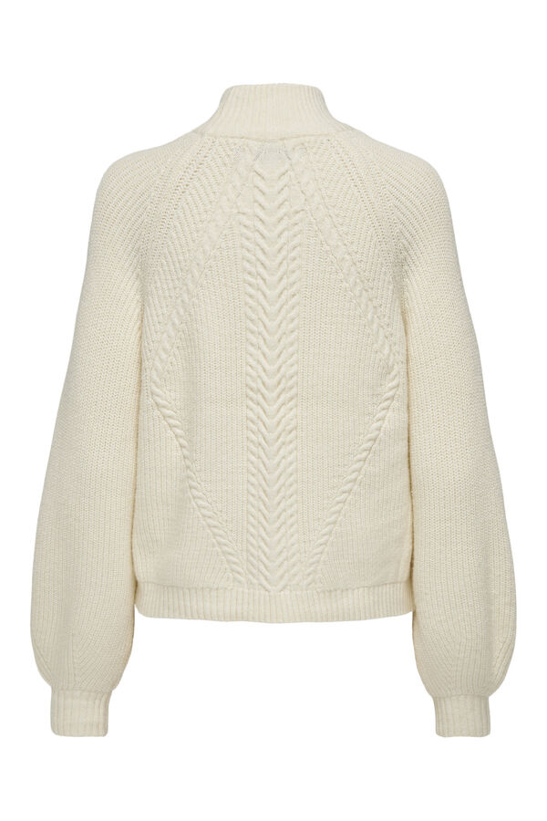 Only Camisola de malha de oitos branco