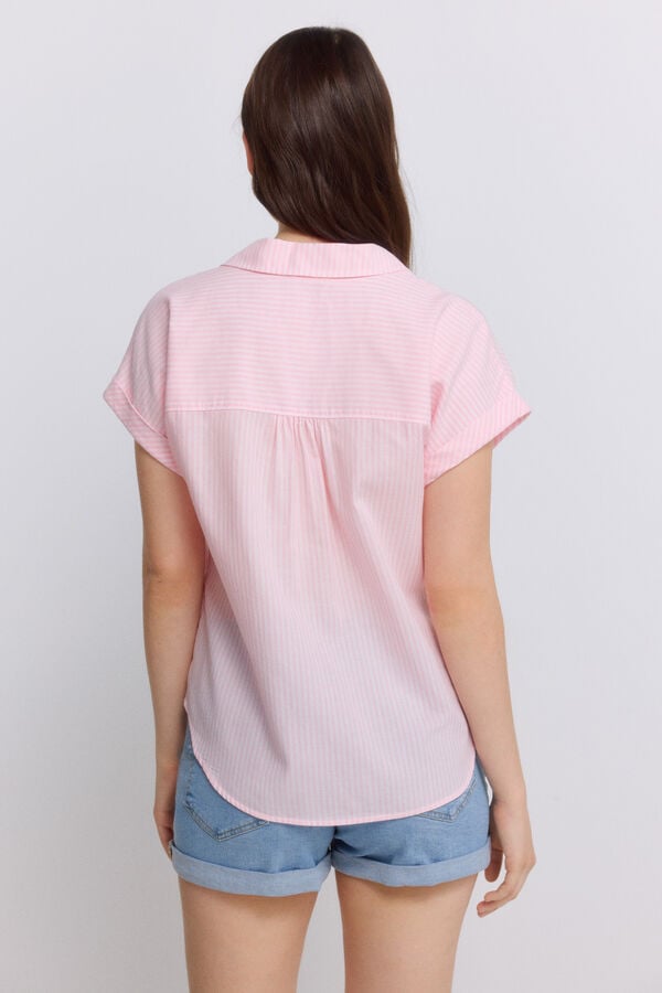 Springfield Flap collar blouse pink