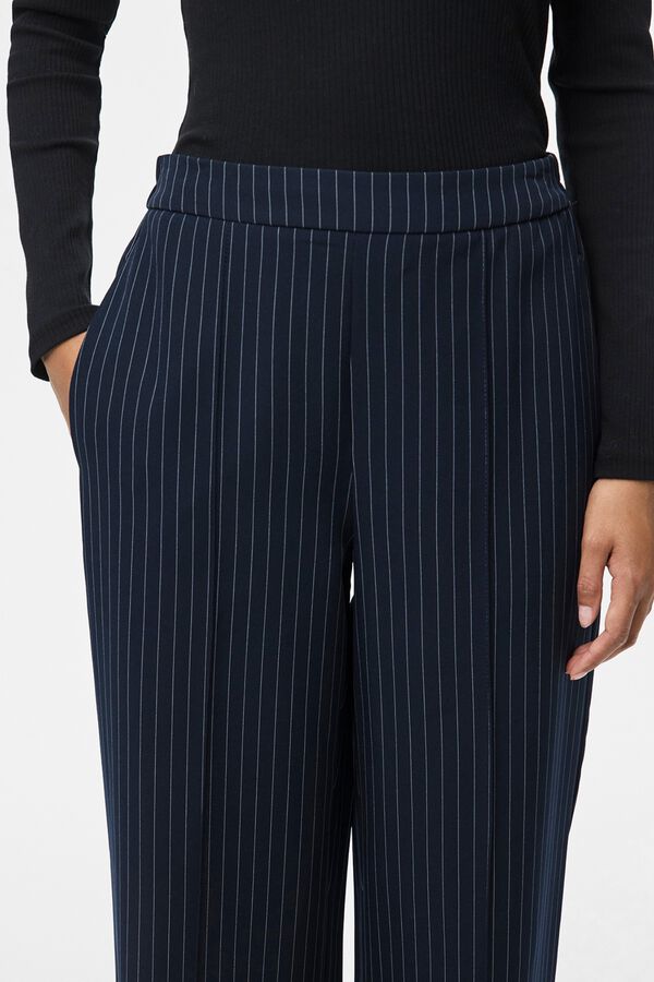 Pieces Wide leg tailored trousers grey