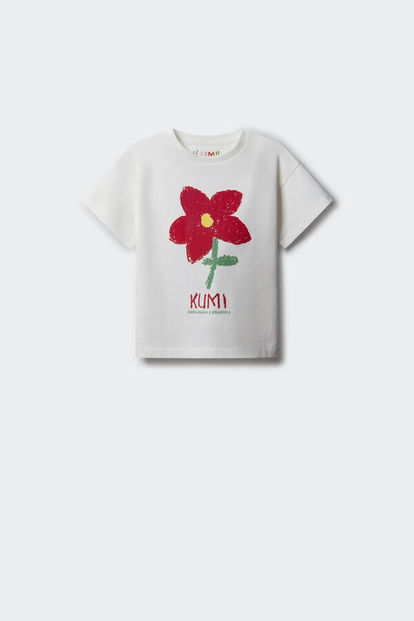 Springfield Kids Camiseta KUMI Flor rosa