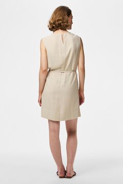 Pieces Vestido corto de lino sin mangas