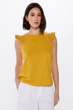 Springfield Crochet shoulders T-shirt color