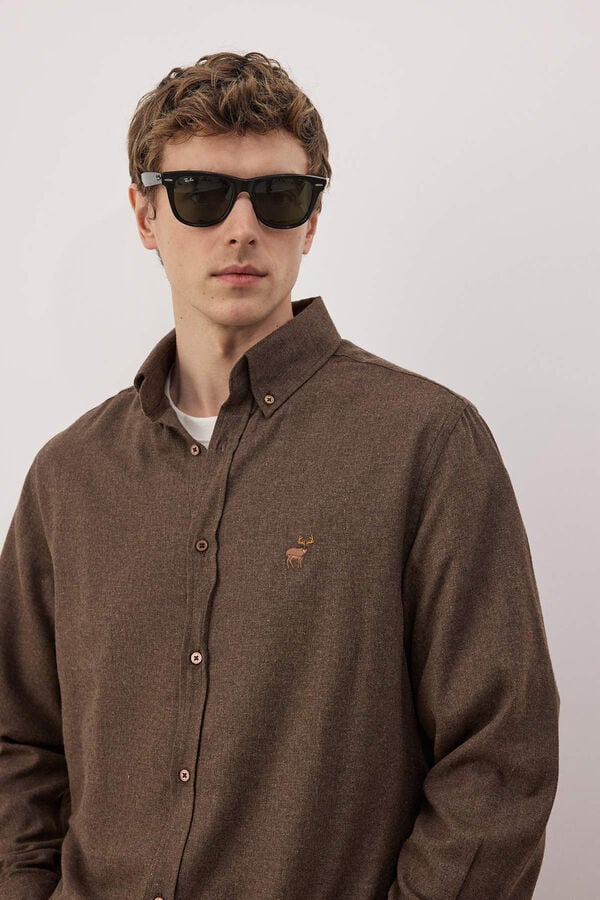Trendyol Camisa de algod&oacute;n con cierre de botones beige