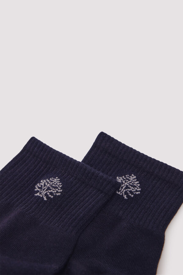 Springfield Ribbed sports ankle socks blue