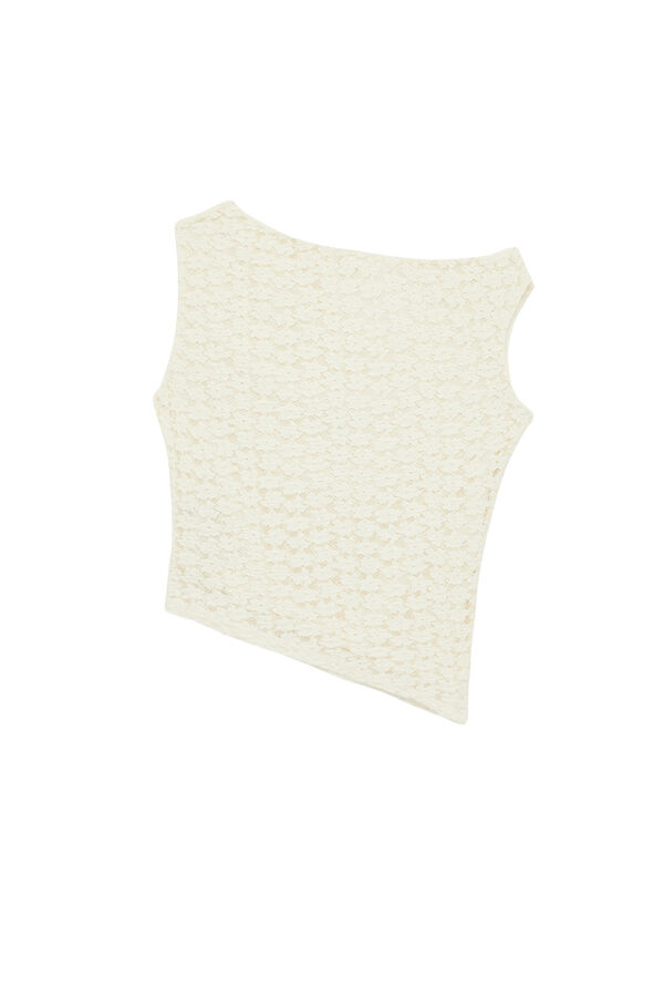 Koton Blusa de encaje beige