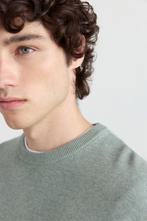 Springfield Basic round neck jumper green