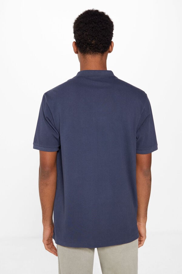 Springfield Special washed piqué polo shirt blue