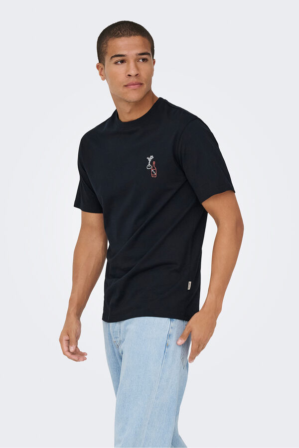 Only & Sons Camiseta manga corta. negro