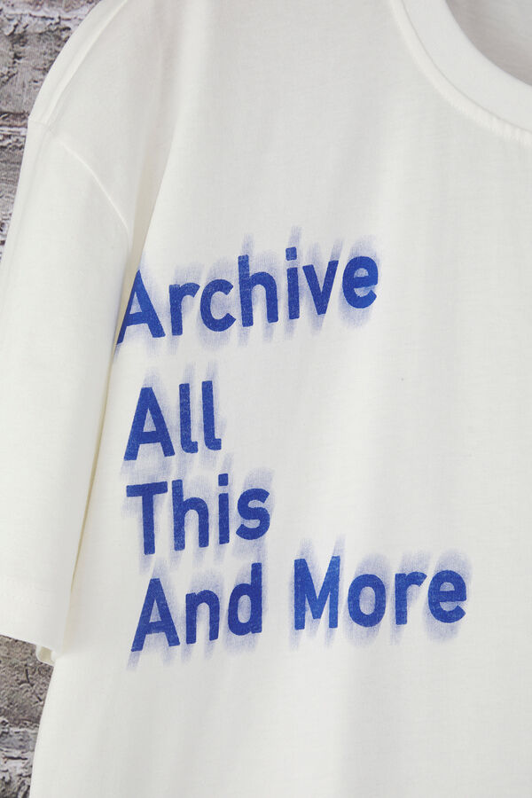 Trendyol Camiseta oversize manga corta marfil