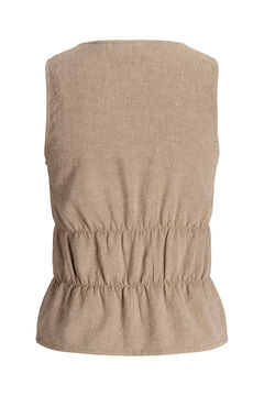 Jack & Jones Top de linho decote em bico