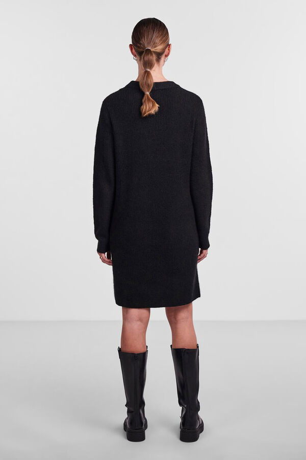 Pieces Short knit dress black