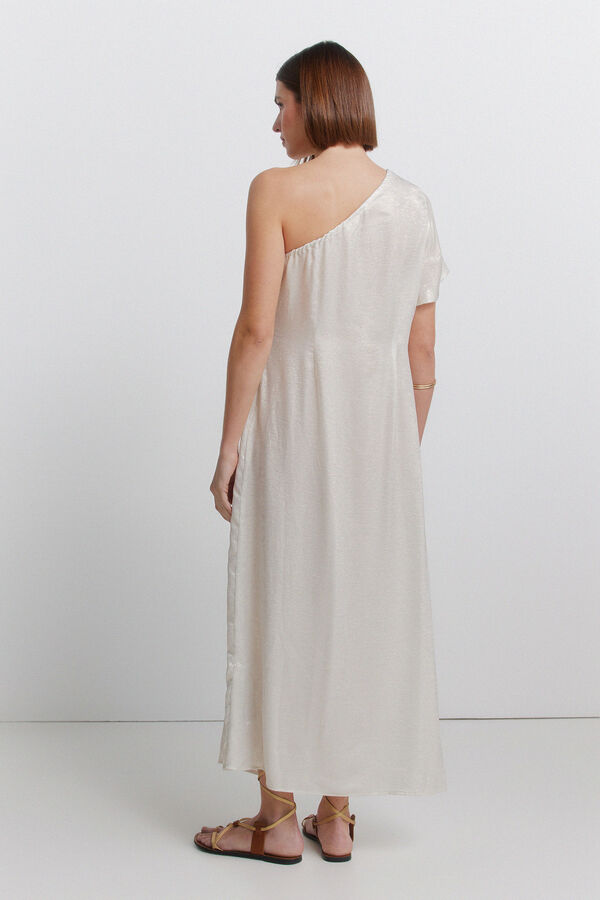 Springfield Linen asymmetric dress brown