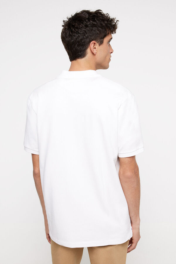 Springfield Osnovna polo majica od pikea regular kroja bijela