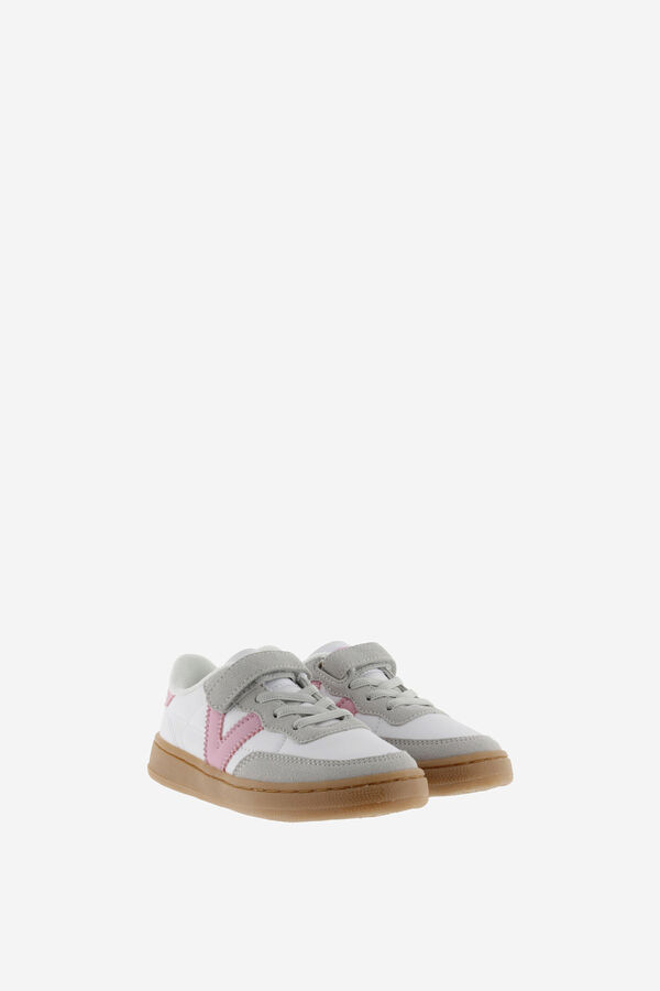 Victoria Kids Children's sneakers with contrasting details and elastic laces pink