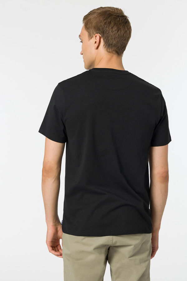 Tiffosi T-shirt de algod&atilde;o com relevo preto