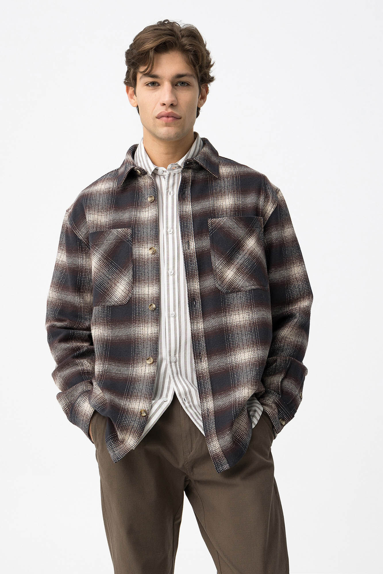 Tiffosi Sobrecamisa Oversized de Franela