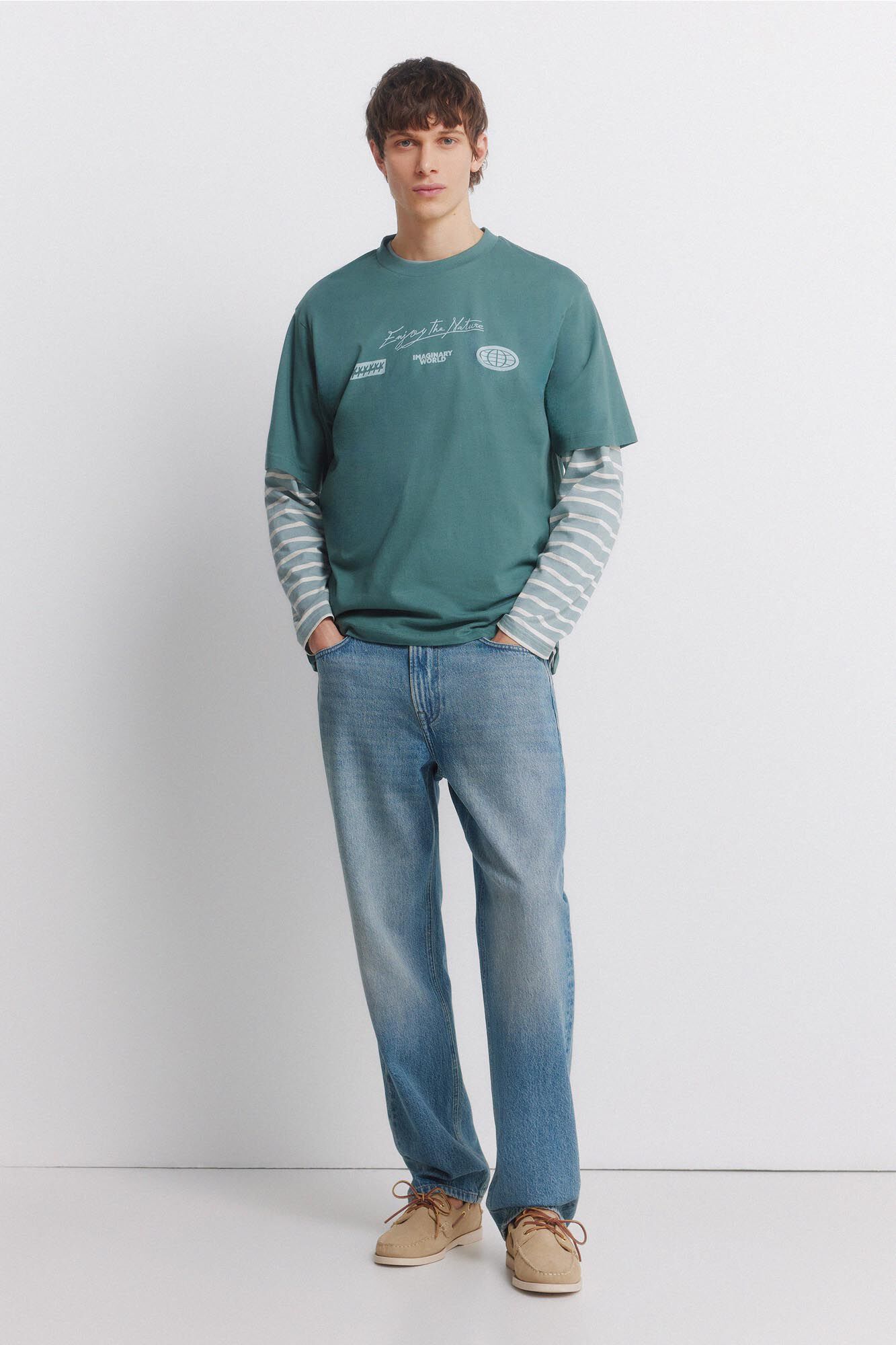 Springfield Overdyed straight fit jeans