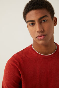 Springfield Pull double lin coton bordeaux