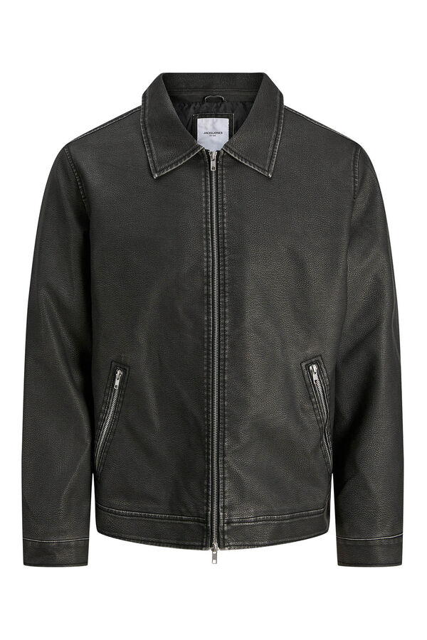 Jack & Jones Faux leather jacket black