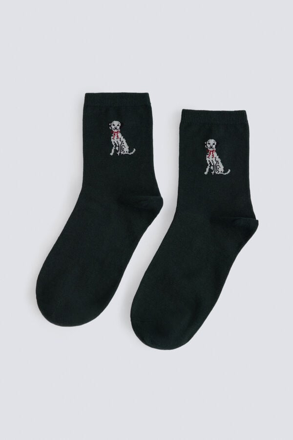 Springfield Star and striped short socks green