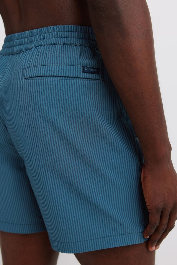 Springfield Striped seersucker swimwear blue
