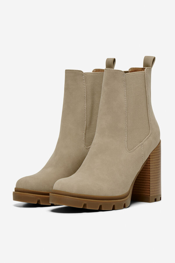 Only Botines de tac&oacute;n tipo chelsea gris