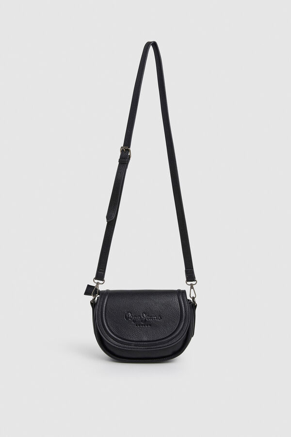 Pepe Jeans Bolsa com efeito de couro e aba preto