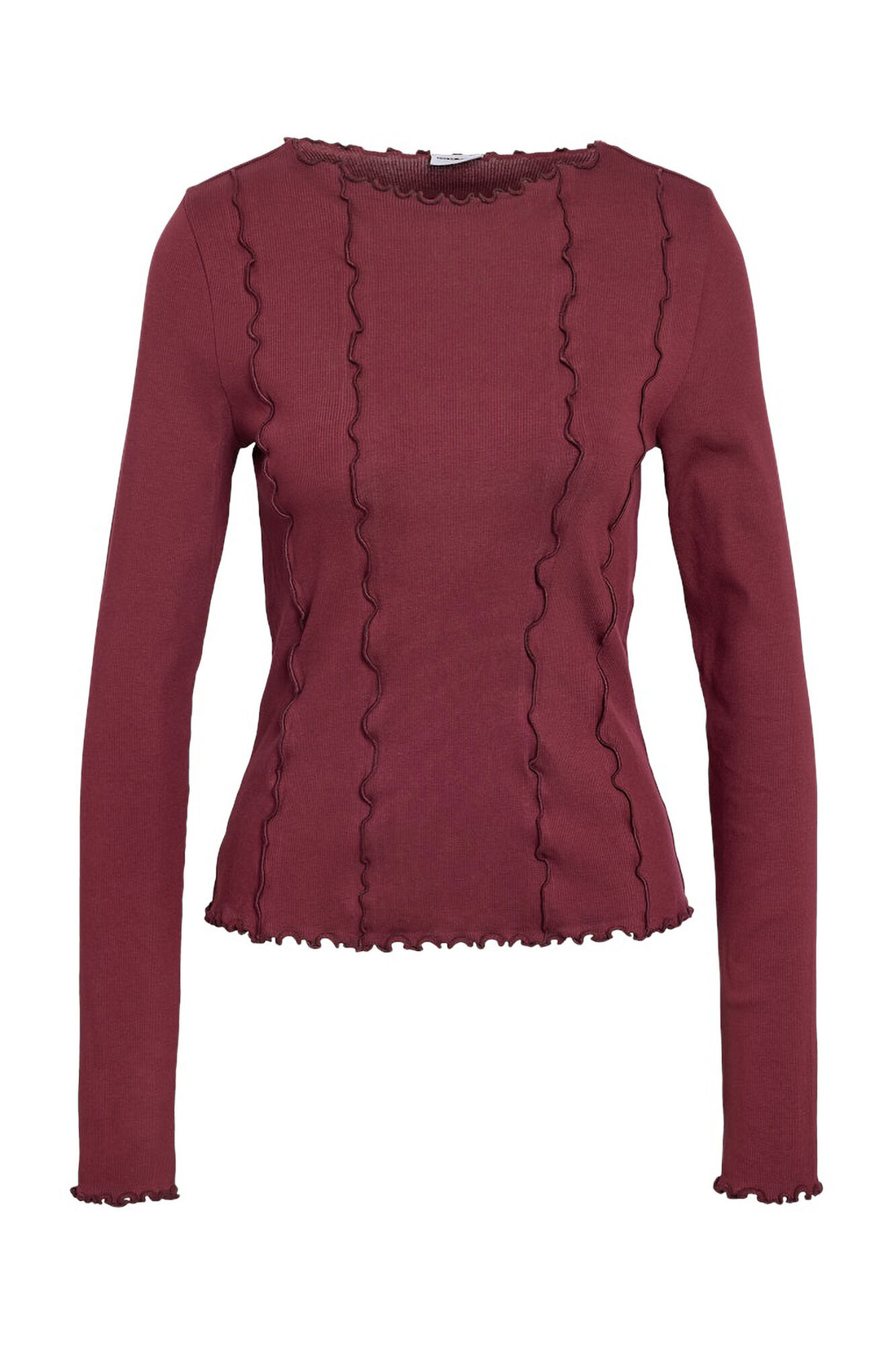 Noisy May camisa b&aacute;sica costuras