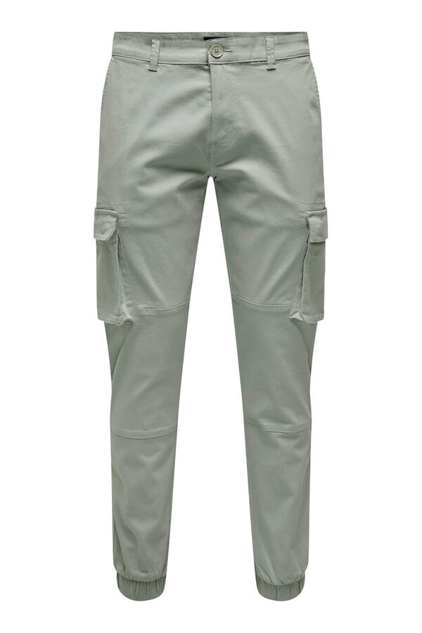 Only & Sons Tapered-Fit-Cargohose f&uuml;r Herren Grau