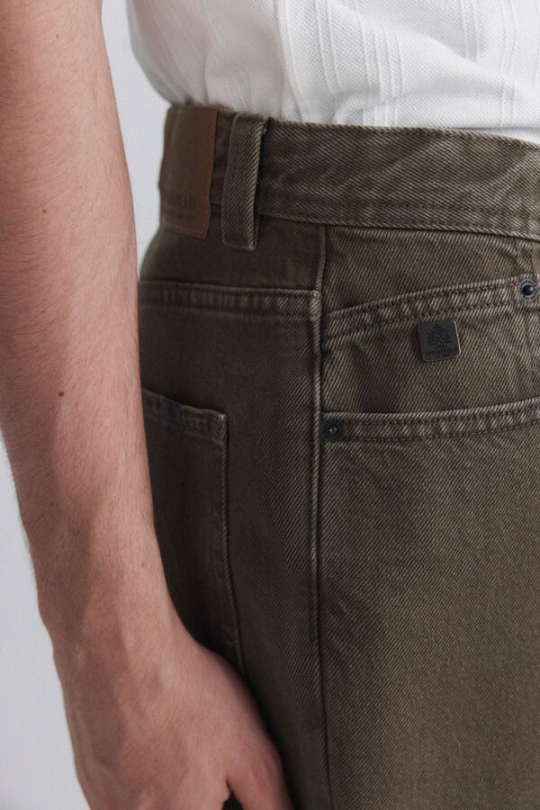 Springfield Light wash wide leg jeans beige