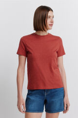 Springfield Polka-dots short sleeve T-shirt beige