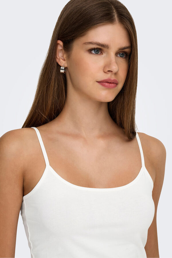 JDY Camiseta tirantes b&aacute;sica blanco