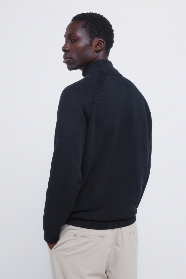 Springfield Jersey-Knit knit X'mas cardigan blue