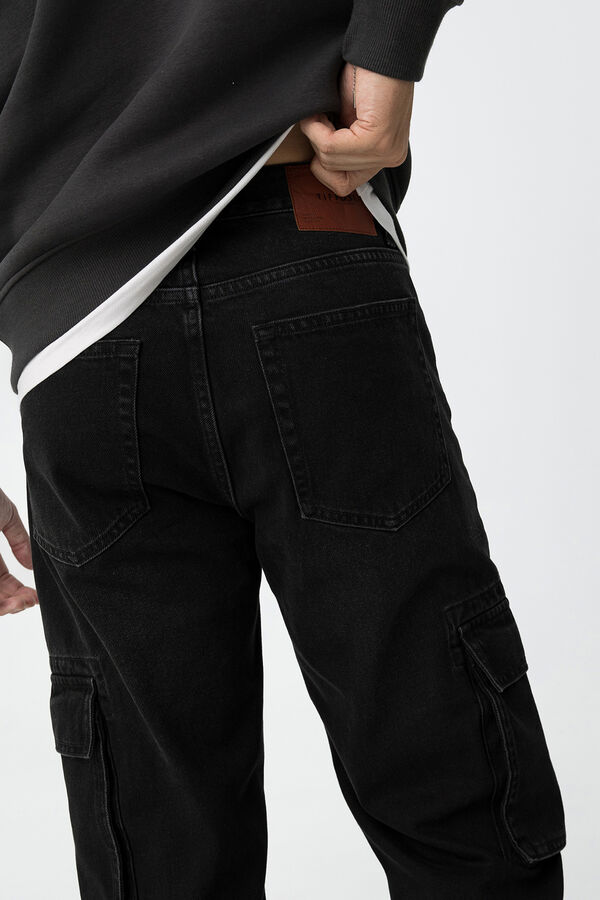 Tiffosi Young Wide Leg Cargo Jeans black