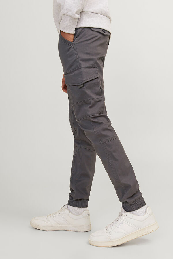 Jack & Jones Junior Pantal&oacute;n cargo gris