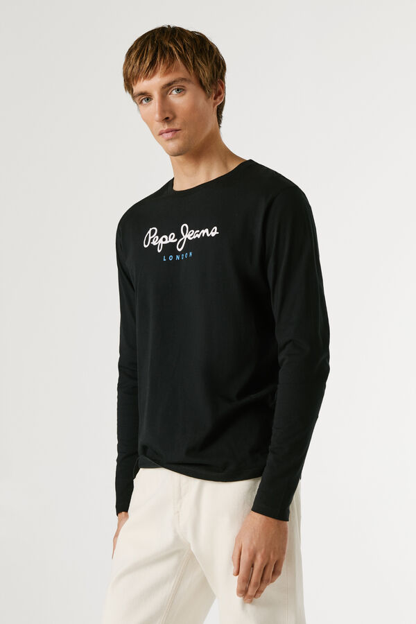 Pepe Jeans Long sleeve logo T-shirt black
