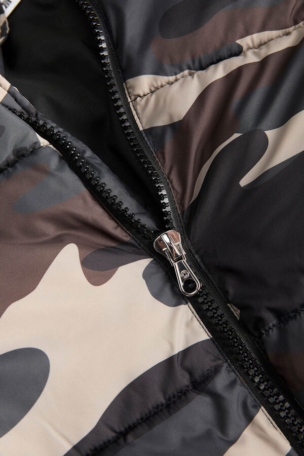 Jack & Jones Chaqueta puffer camuflaje negro