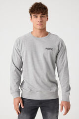 Springfield Sweatshirt básica com logo cinza