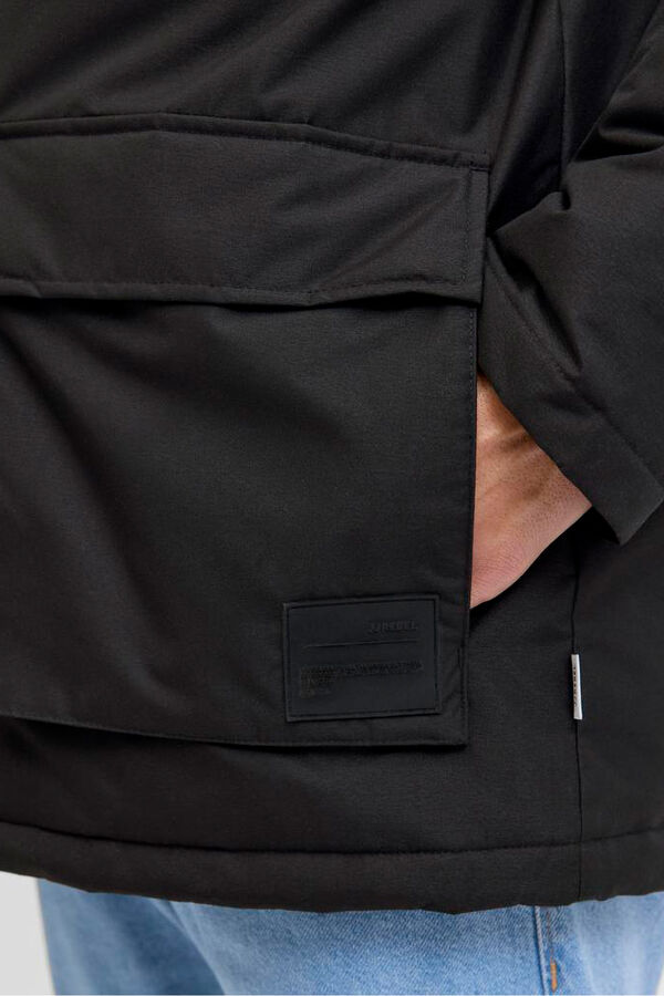 JJ REBEL Parka com capuz de pele preto