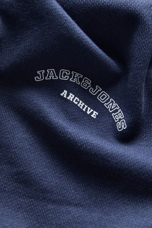 Jack & Jones PLUS Basic zip sweatshirt blue