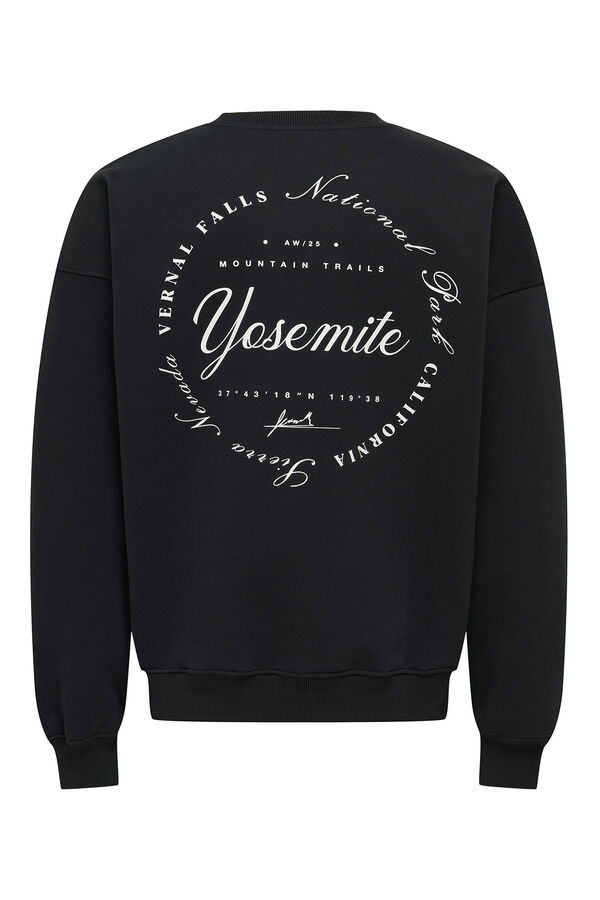 Only & Sons Sudadera cuello redondo negro