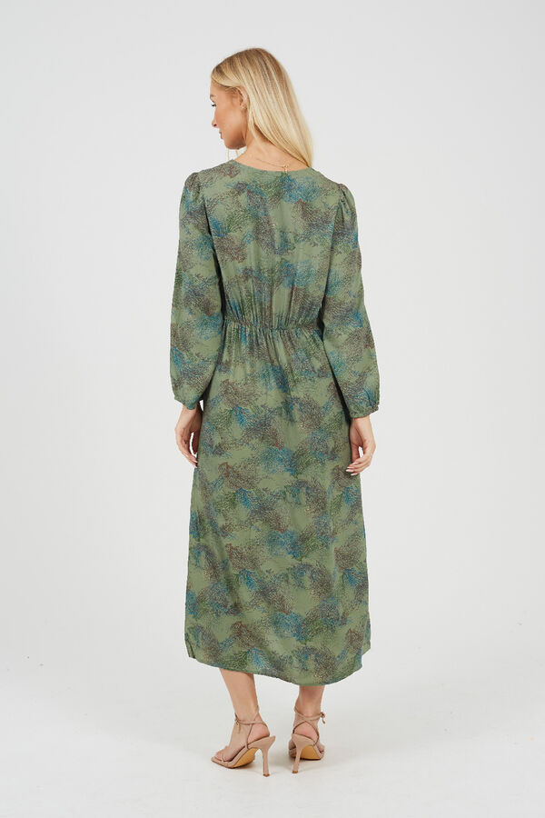 Brave Soul Long print dress green