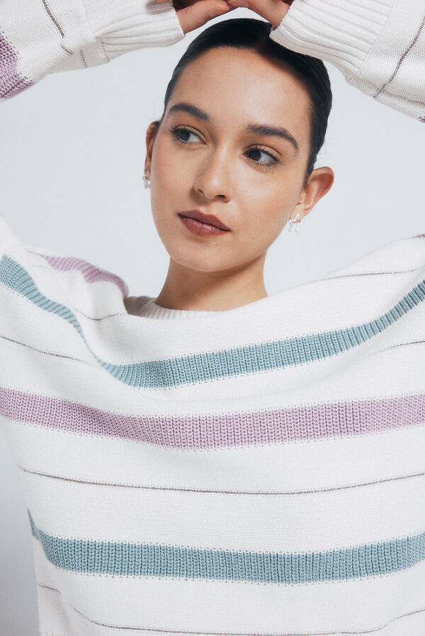 Springfield Lurex stripes jumper beige