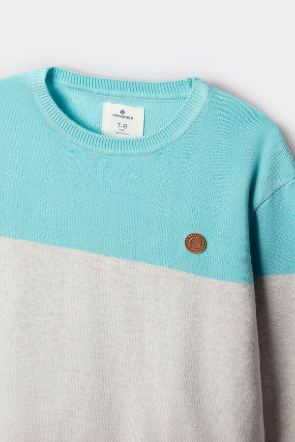 Springfield Kids Jersey color block ni&ntilde;o. gris