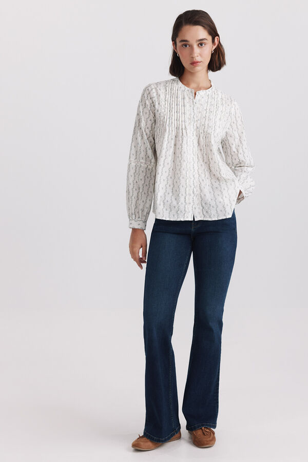 Springfield Lace romantic shirt blue