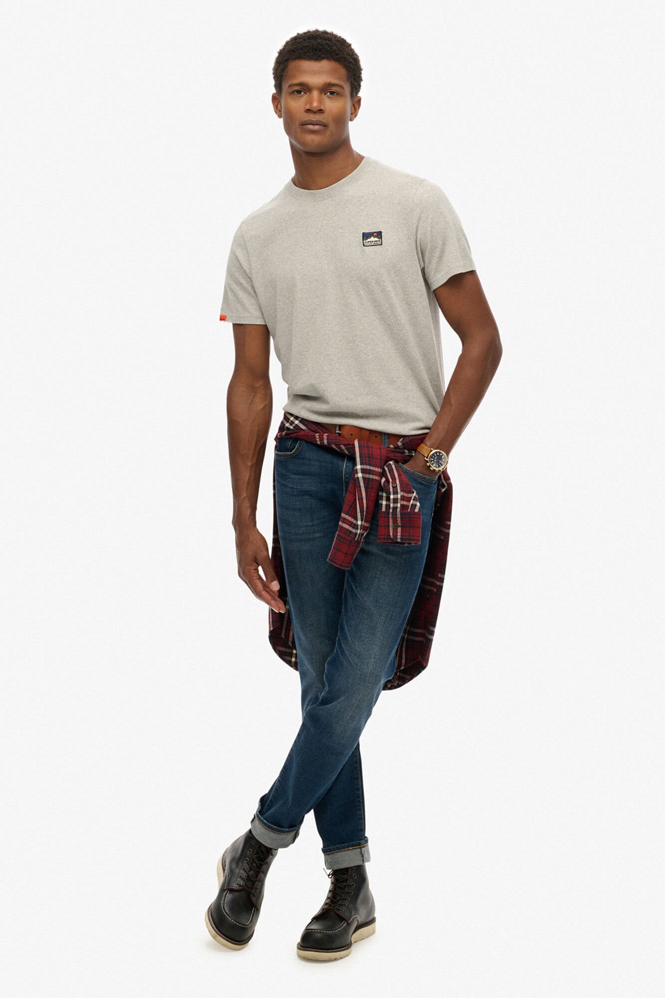 Superdry Camiseta de manga corta con cuello redondo de canal&eacute;